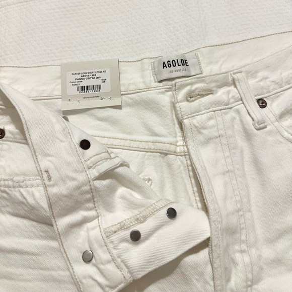 NWT💕 Agolde Parker Long Short Loose fit in Panna Cotta SZ 28 - Picture 5 of 6